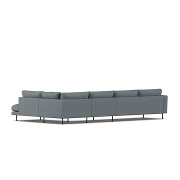Bredhult sofa - Same Blue 6678-svart stål, 4-seters B1 - 1898
