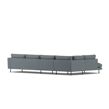 Bredhult sofa - Same Blue 6678-svart stål, 4-seters B2 - 1898