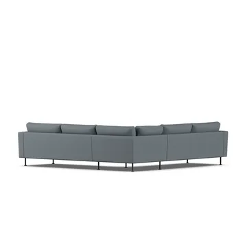 Bredhult sofa - Same Blue 6678-svart stål, hjørnesofa F - 1898