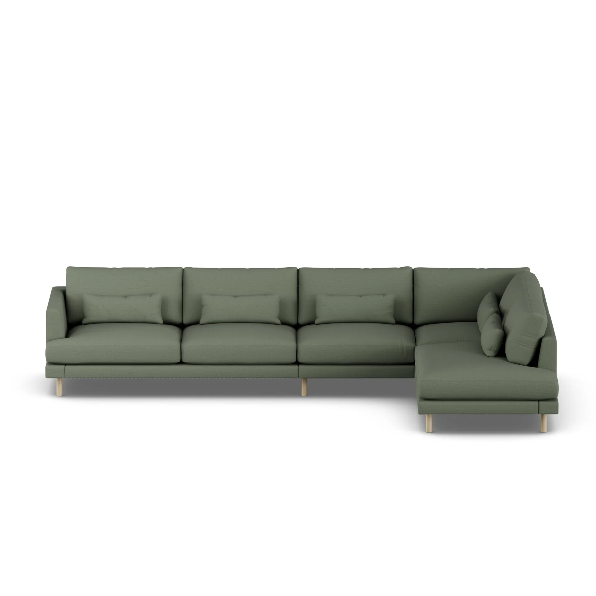 Bredhult sofa, Same Forest 6677-hvitoljet eik, 4-seters B1 1898