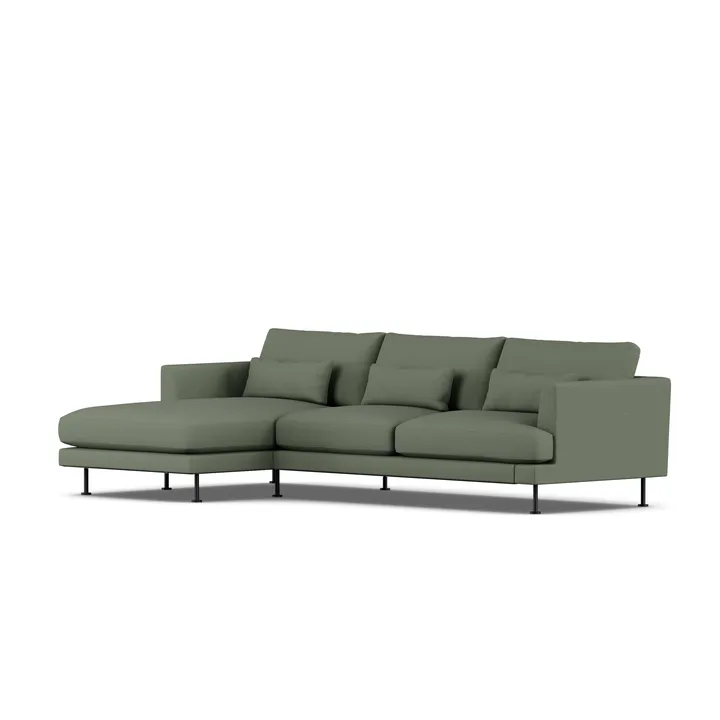 Bredhult sofa - Same Forest 6677-svart stål, 2,5-seters C2 - 1898