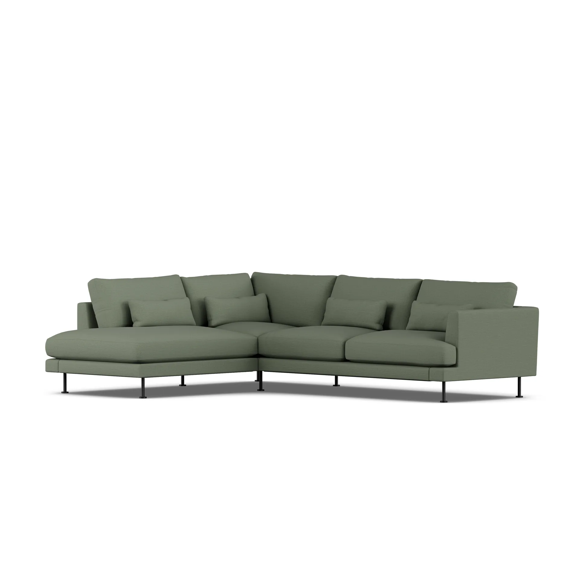 Bredhult sofa, Same Forest 6677-svart stål, 3-seters A2 1898