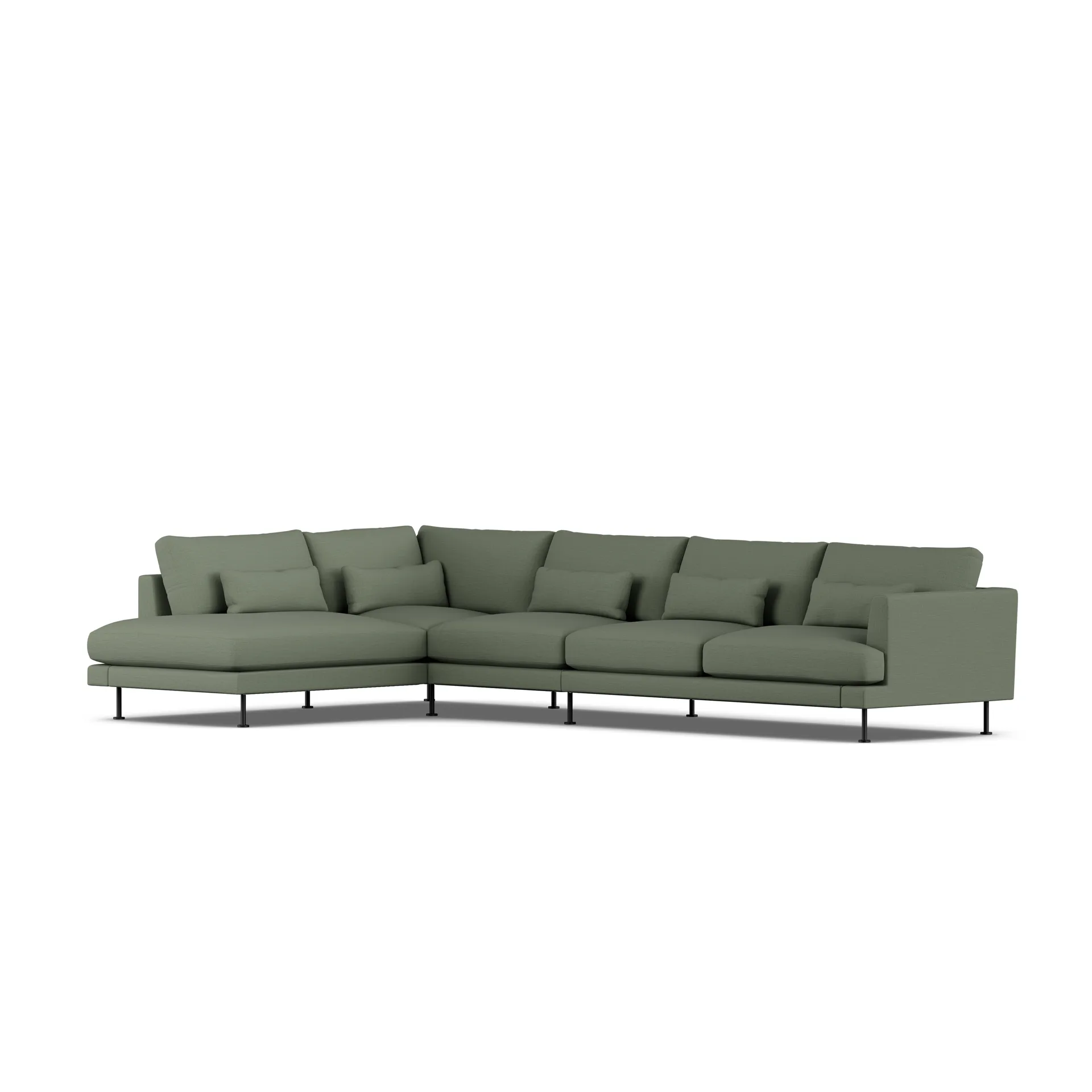 Bredhult sofa, Same Forest 6677-svart stål, 4-seters B2 1898