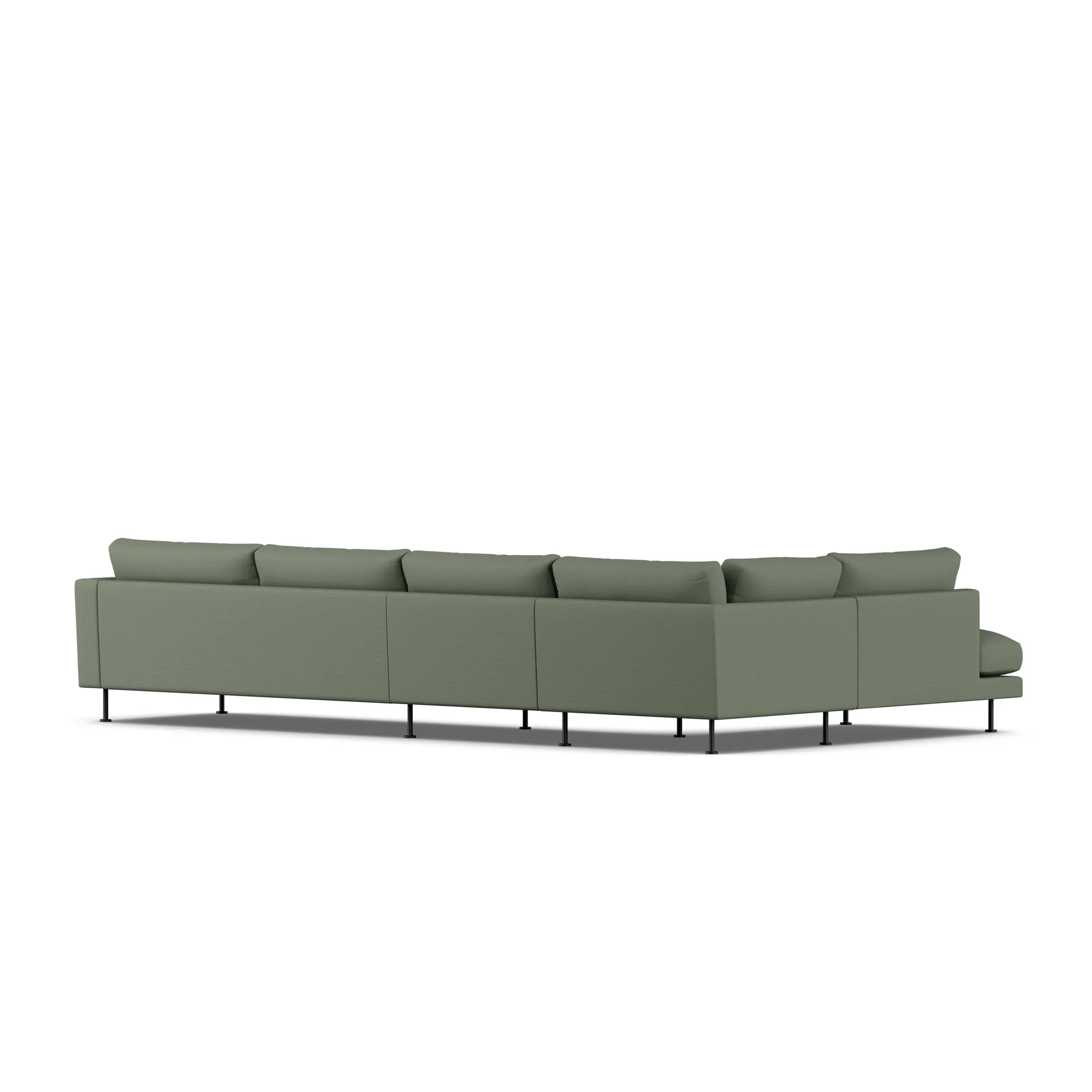Bredhult sofa, Same Forest 6677-svart stål, 4-seters B2 1898