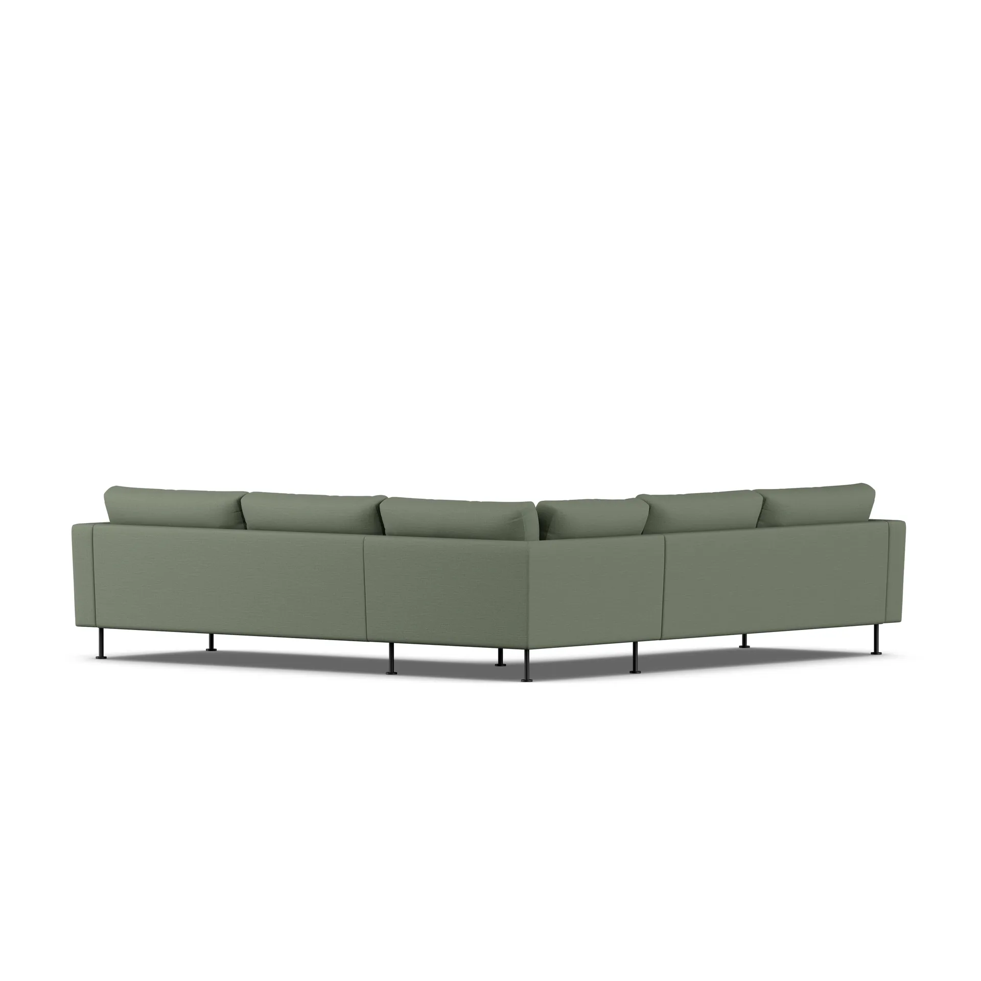 Bredhult sofa, Same Forest 6677-svart stål, hjørnesofa F 1898