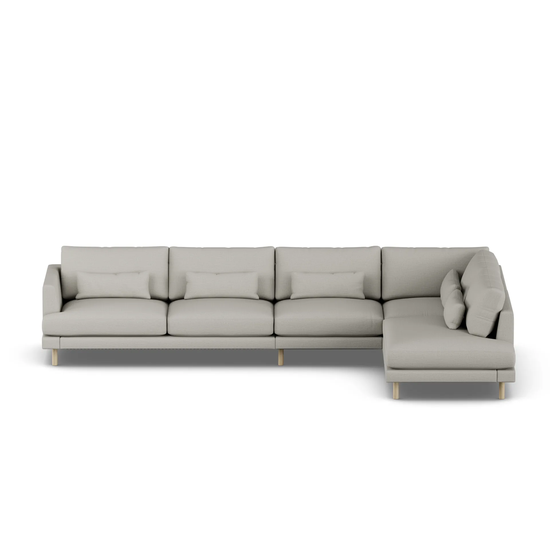 Bredhult sofa, Same Grey 6673-hvitoljet eik, 4-seters B1 1898