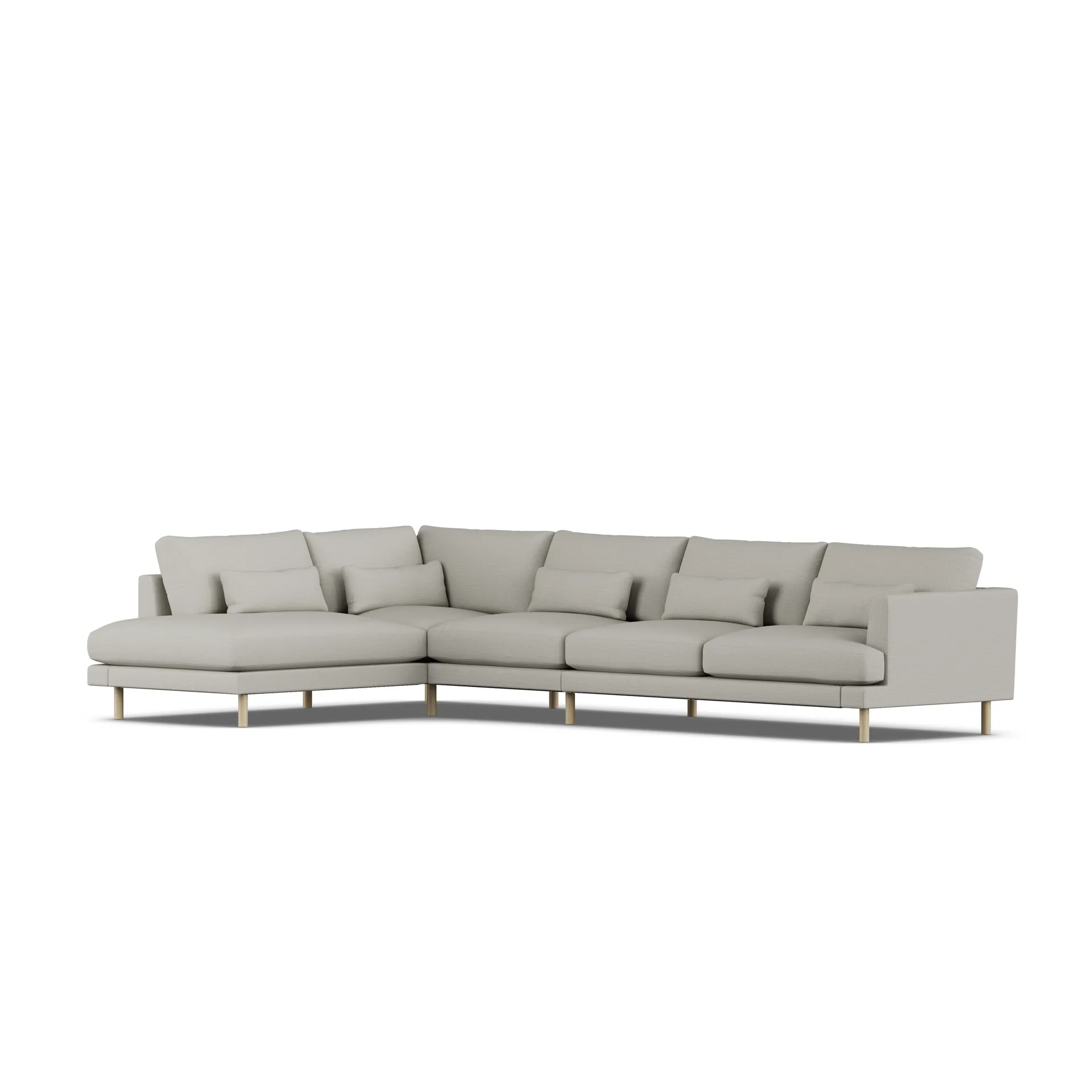 Bredhult sofa, Same Grey 6673-hvitoljet eik, 4-seters B2 1898