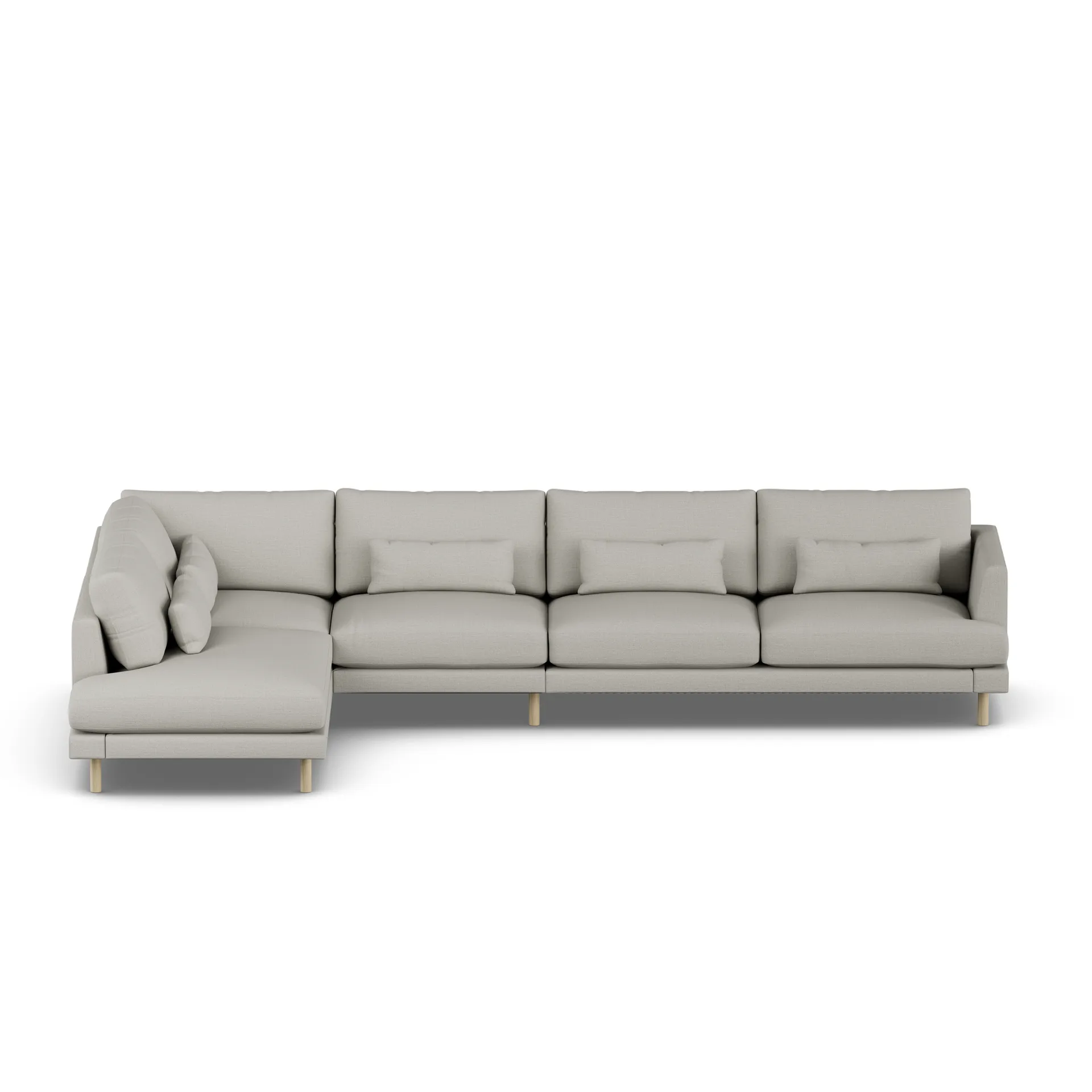 Bredhult sofa, Same Grey 6673-hvitoljet eik, 4-seters B2 1898