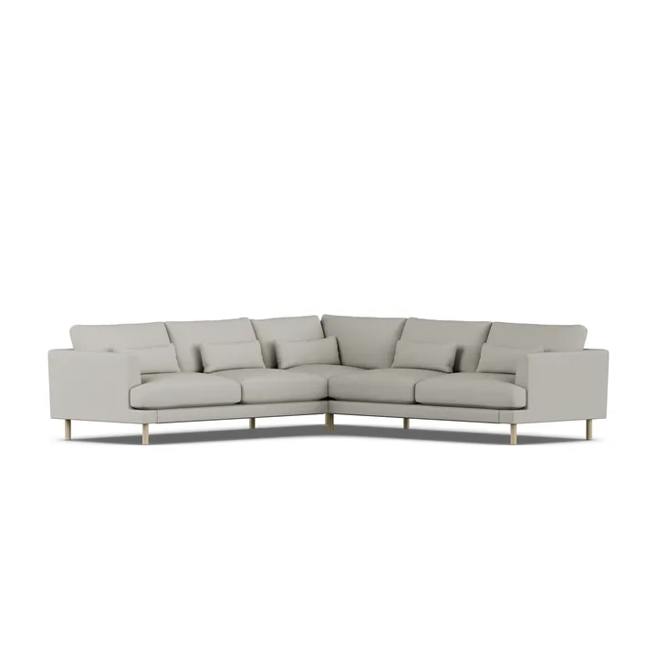 Bredhult sofa - Same Grey 6673-hvitoljet eik, hjørnesofa F - 1898