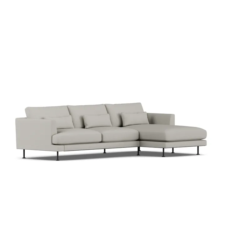 Bredhult sofa - Same Grey 6673-svart stål, 2,5-seters C1 - 1898