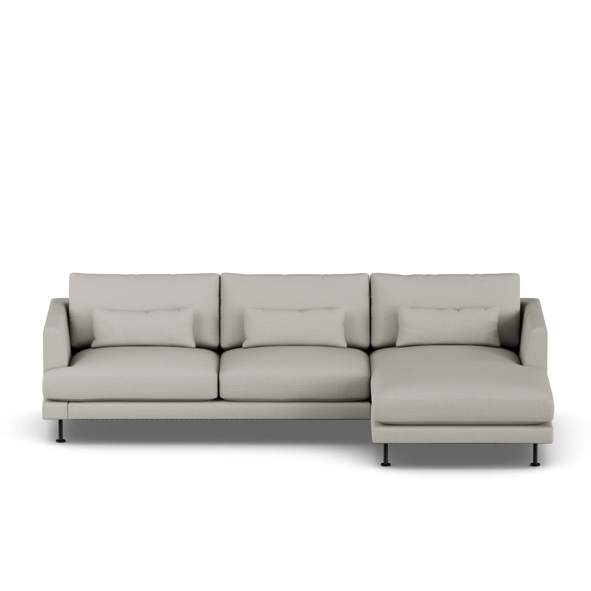 Bredhult sofa, Same Grey 6673-svart stål, 2,5-seters C1 1898