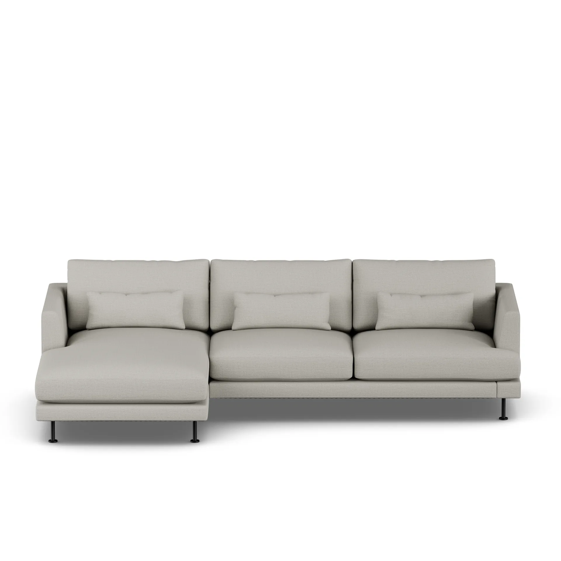 Bredhult sofa, Same Grey 6673-svart stål, 2,5-seters C2 1898