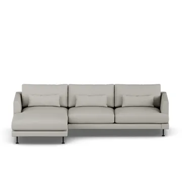Bredhult sofa - Same Grey 6673-svart stål, 2,5-seters C2 - 1898