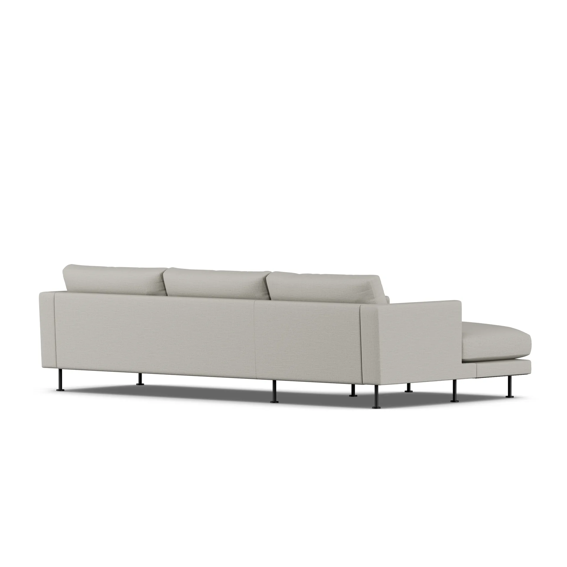 Bredhult sofa, Same Grey 6673-svart stål, 2,5-seters C2 1898