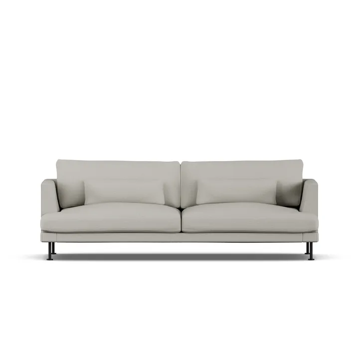 Bredhult sofa - Same Grey 6673-svart stål, 3-seters - 1898