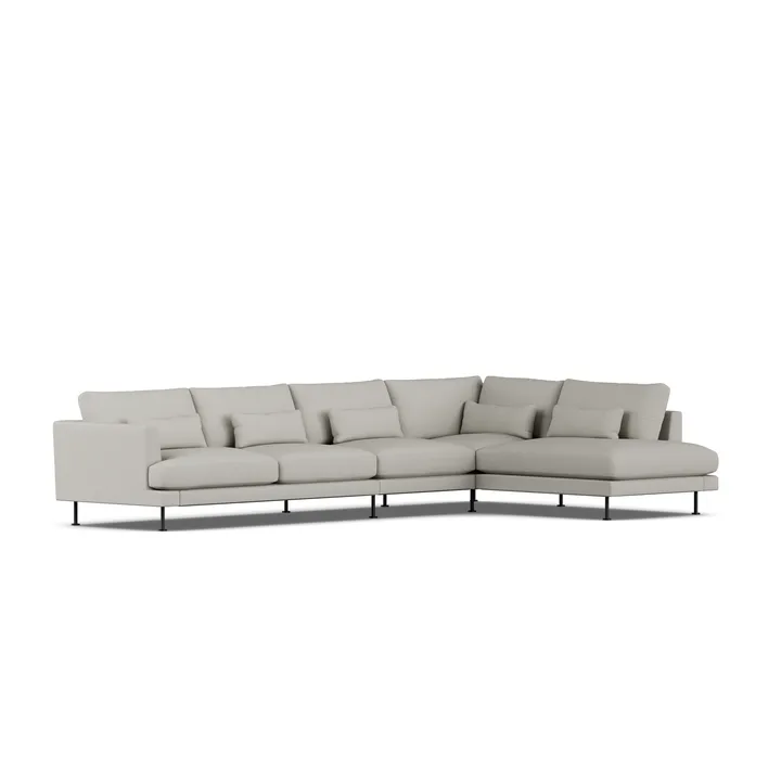 Bredhult sofa - Same Grey 6673-svart stål, 4-seters B1 - 1898