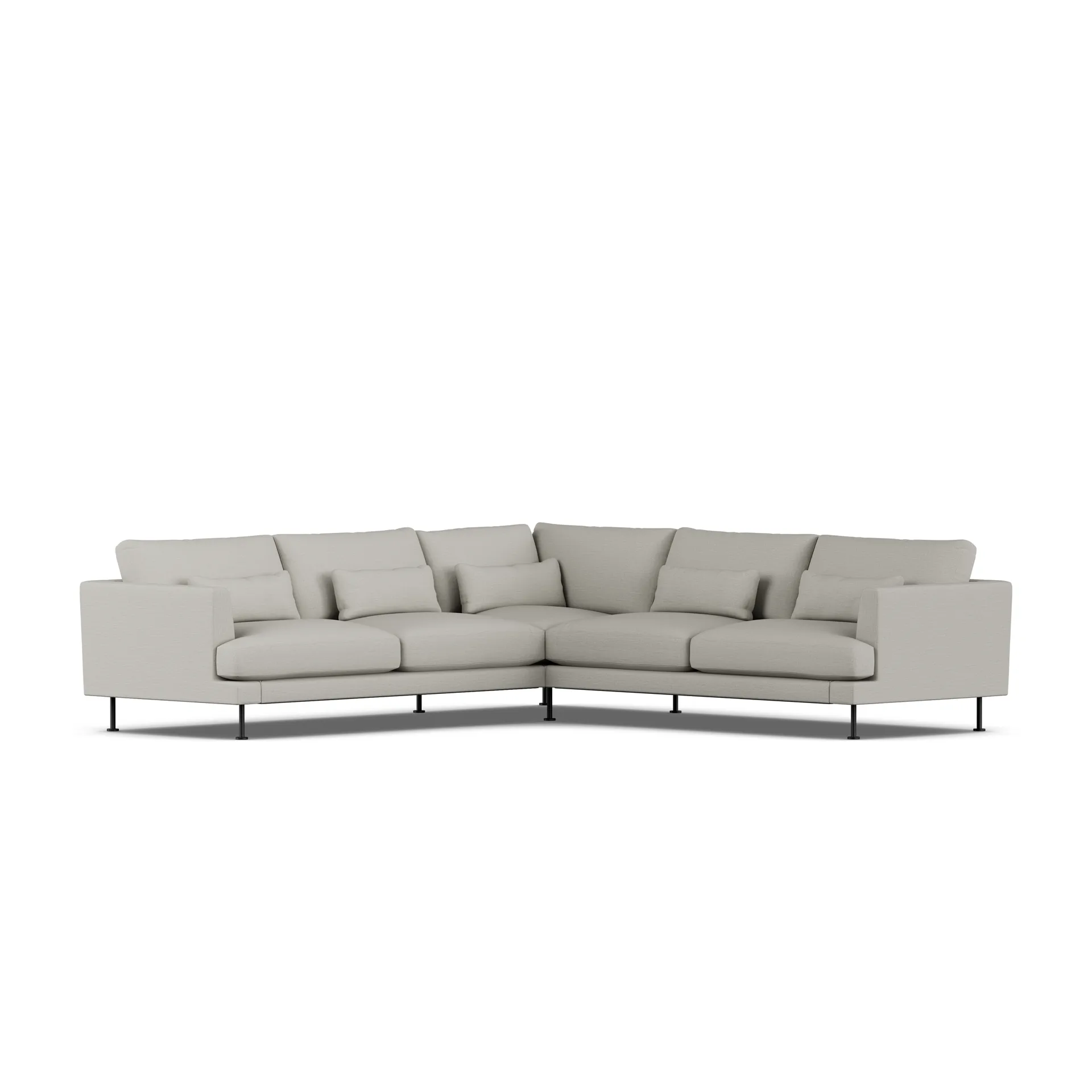 Bredhult sofa, Same Grey 6673-svart stål, hjørnesofa F 1898