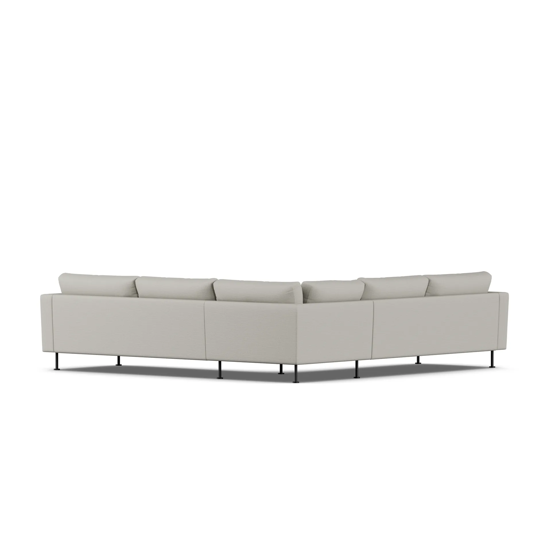 Bredhult sofa, Same Grey 6673-svart stål, hjørnesofa F 1898