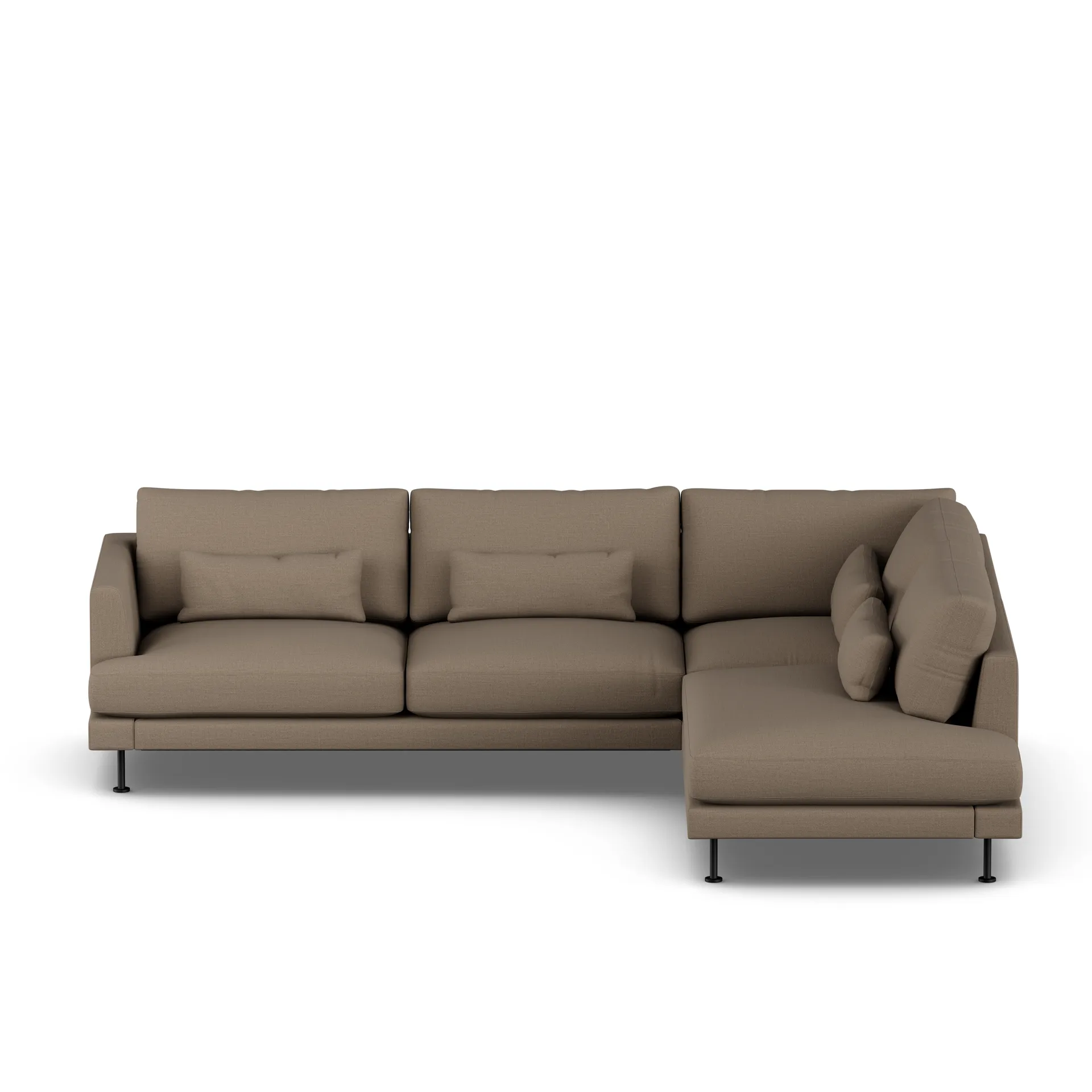 Bredhult sofa, Same Mole 6674-svart stål, 3-seters A1 1898