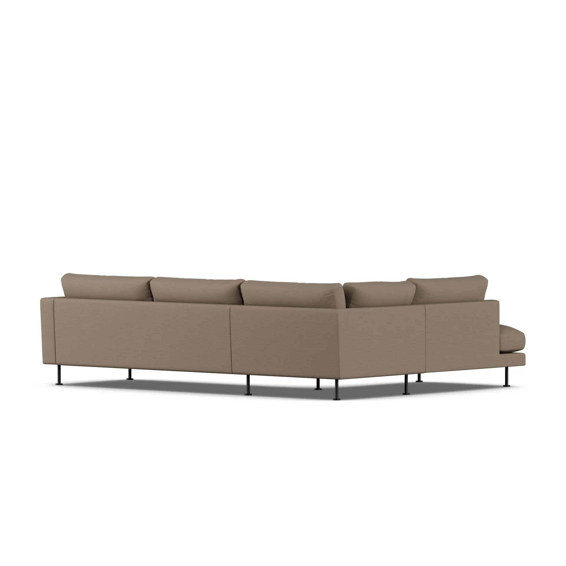 Bredhult sofa, Same Mole 6674-svart stål, 3-seters A2 1898
