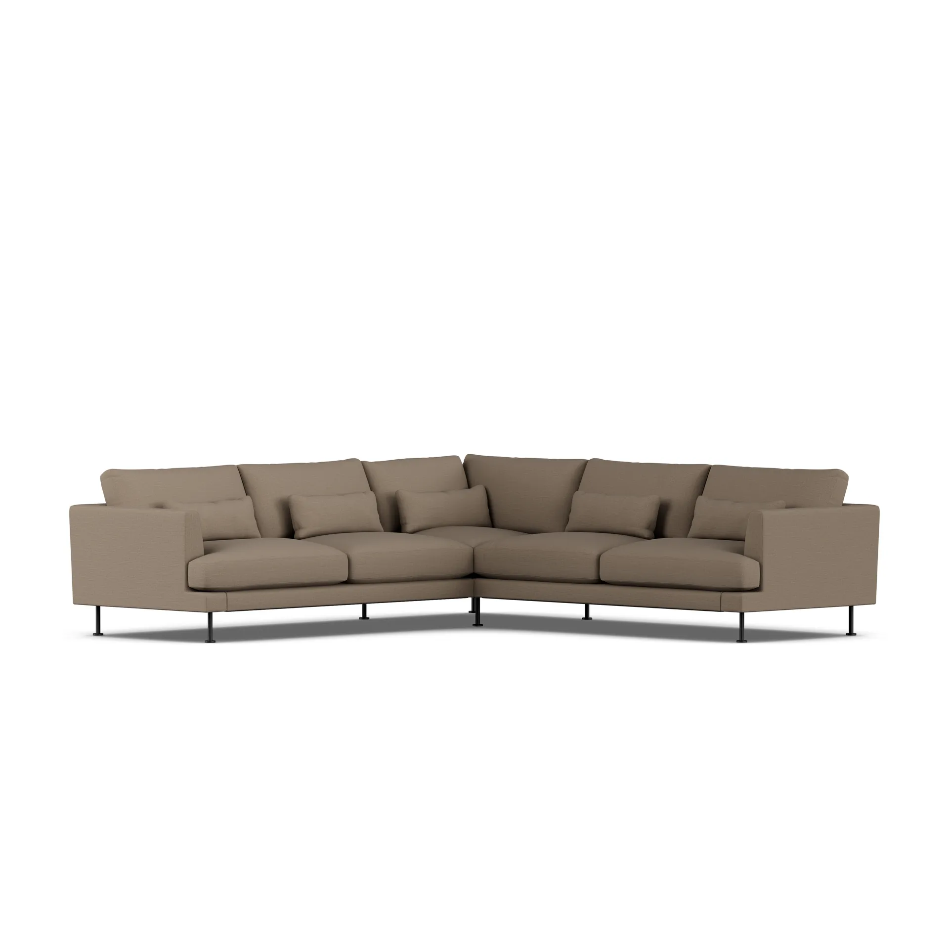 Bredhult sofa, Same Mole 6674-svart stål, hjørnesofa F 1898