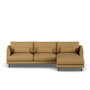 Bredhult sofa - Same Ochre 6676-svart stål, 2,5-seters C1 - 1898