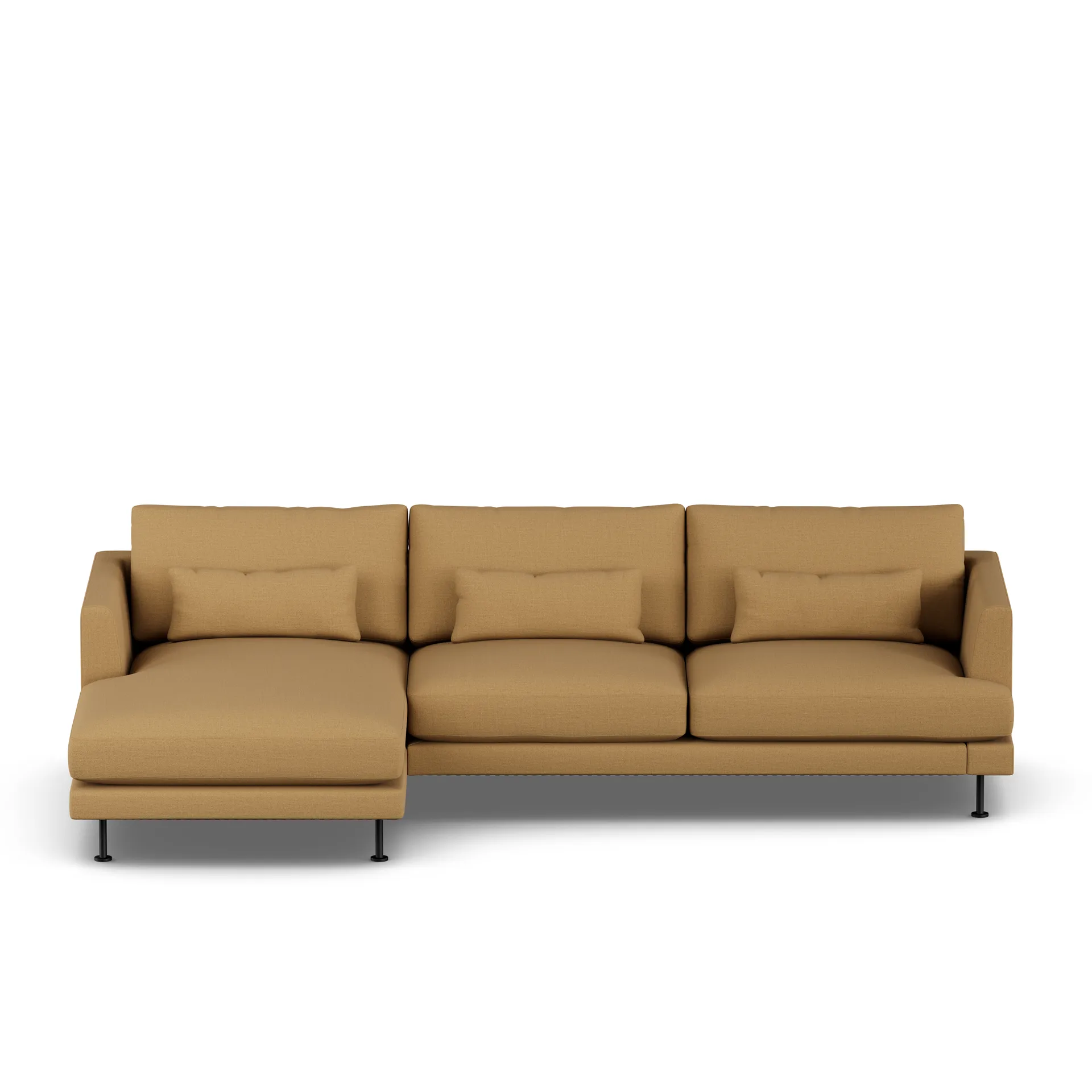 Bredhult sofa, Same Ochre 6676-svart stål, 2,5-seters C2 1898