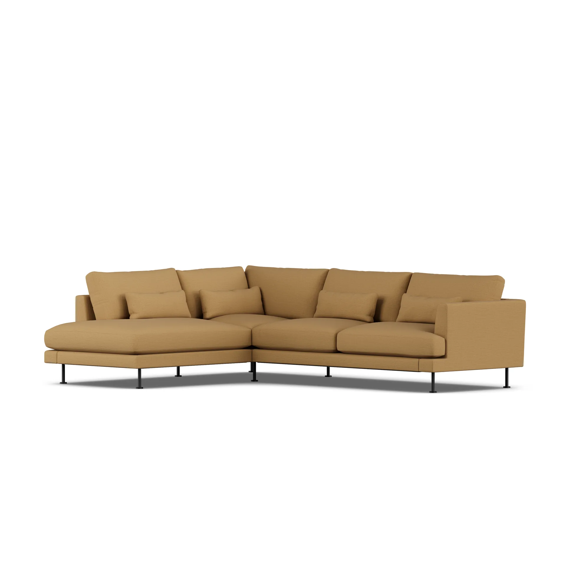 Bredhult sofa, Same Ochre 6676-svart stål, 3-seters A2 1898