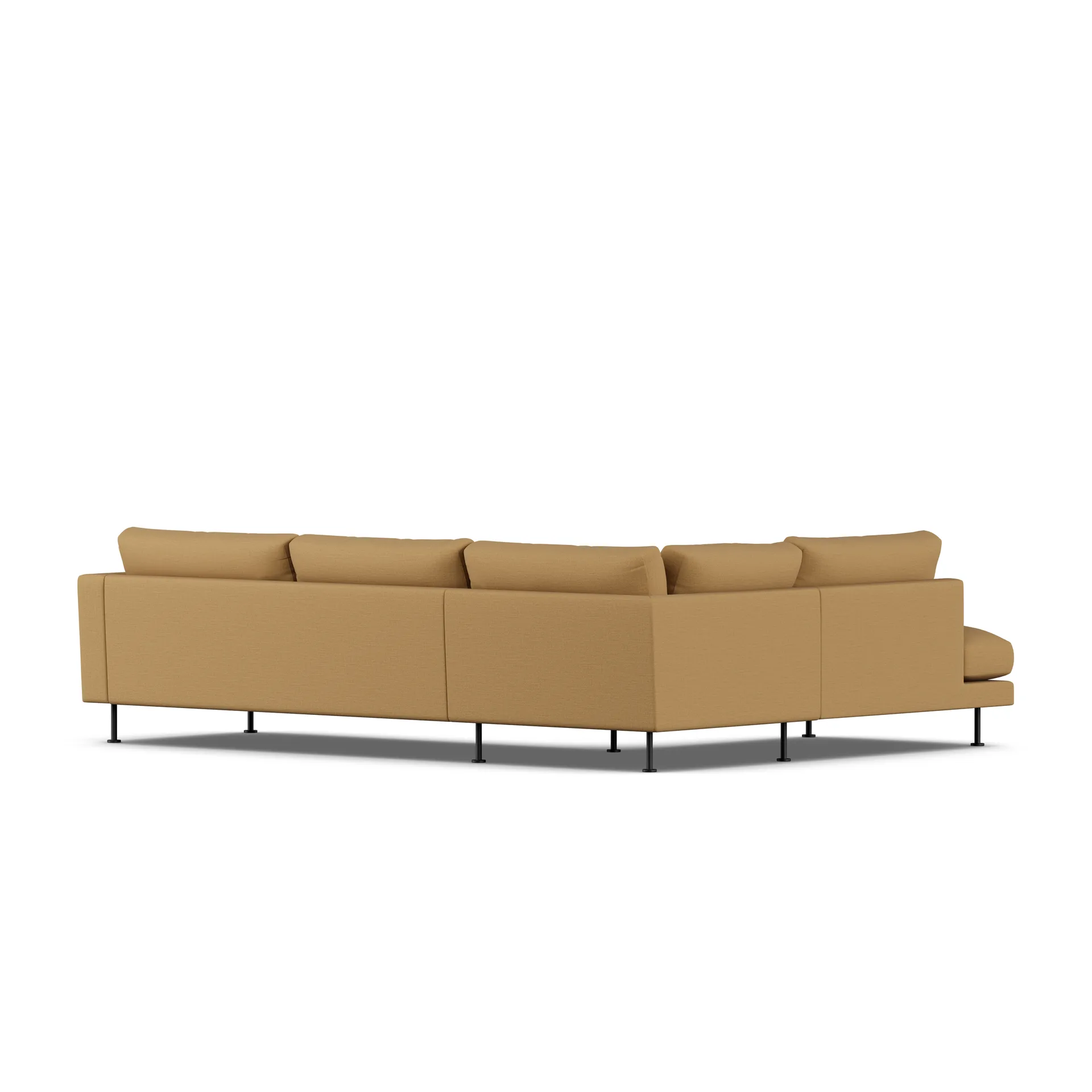 Bredhult sofa, Same Ochre 6676-svart stål, 3-seters A2 1898