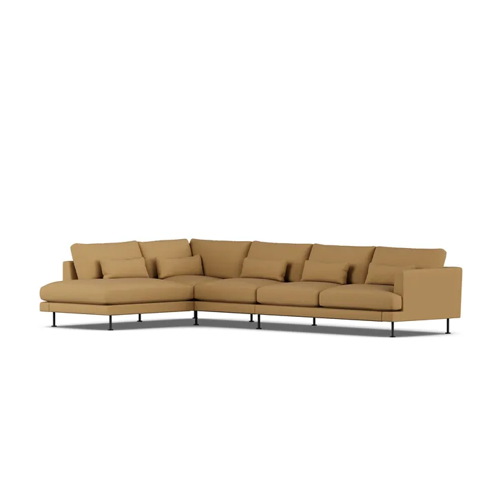 Bredhult sofa - Same Ochre 6676-svart stål, 4-seters B2 - 1898