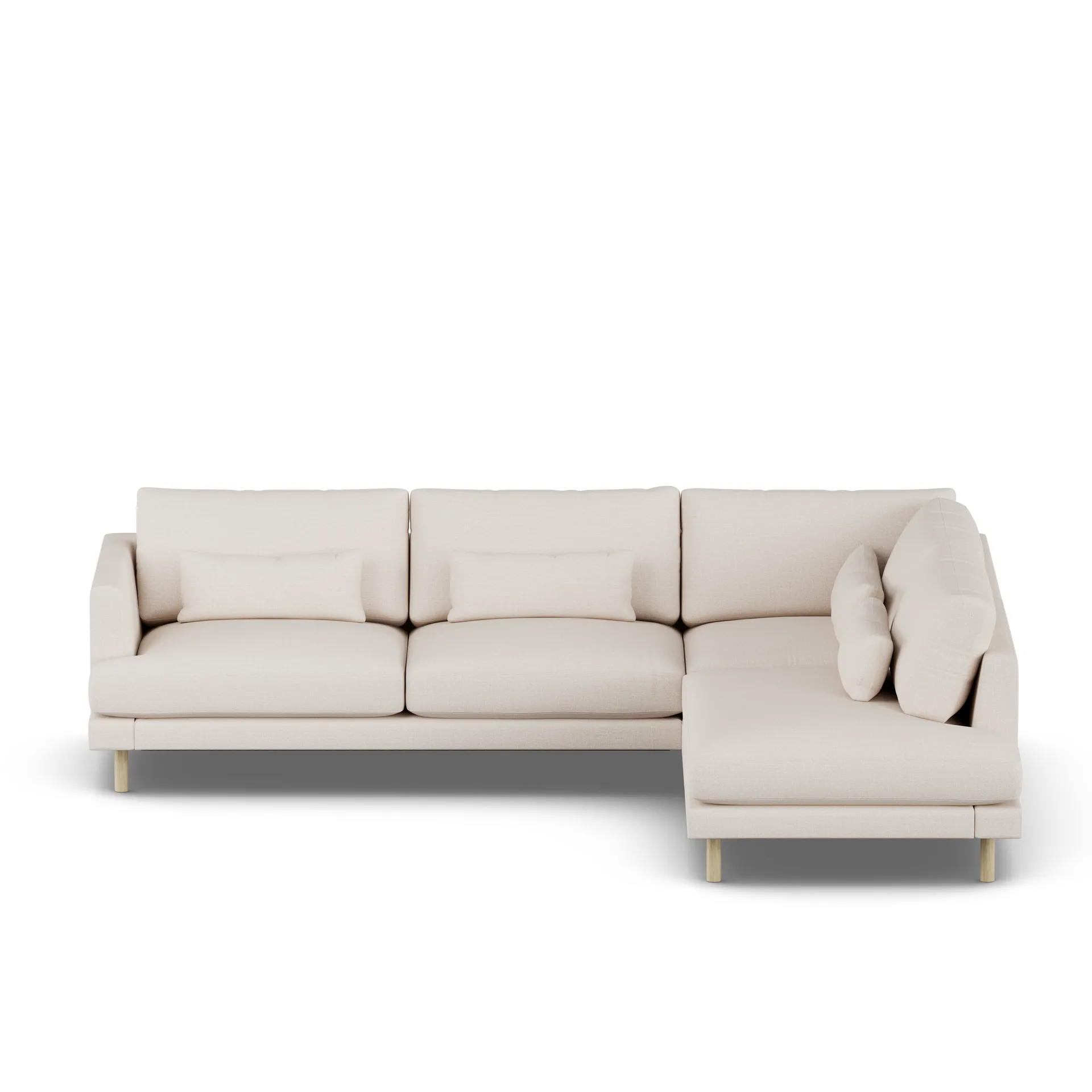 Bredhult sofa, Same Off White 6671-hvitoljet eik, 3-seters A1 1898