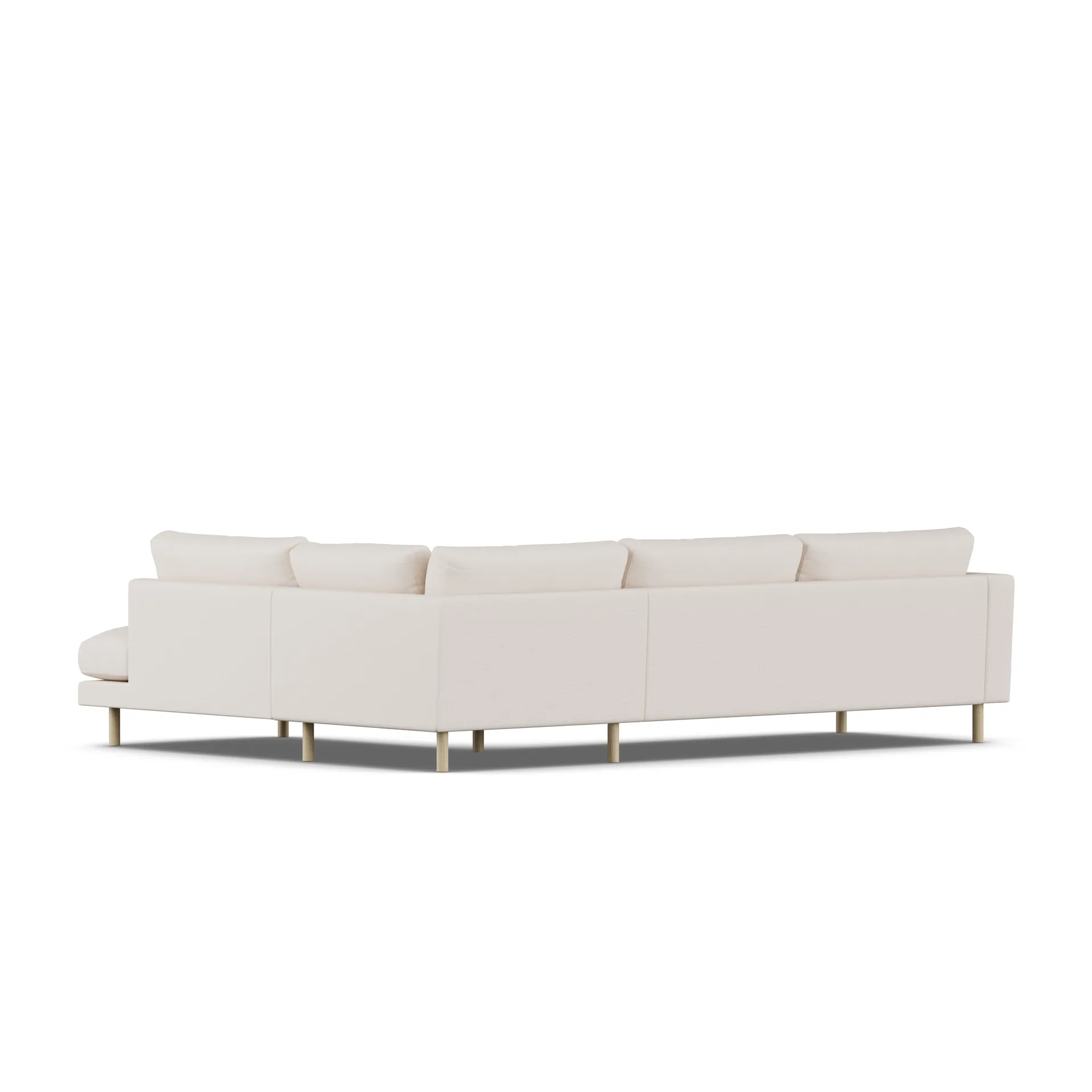 Bredhult sofa, Same Off White 6671-hvitoljet eik, 3-seters A1 1898