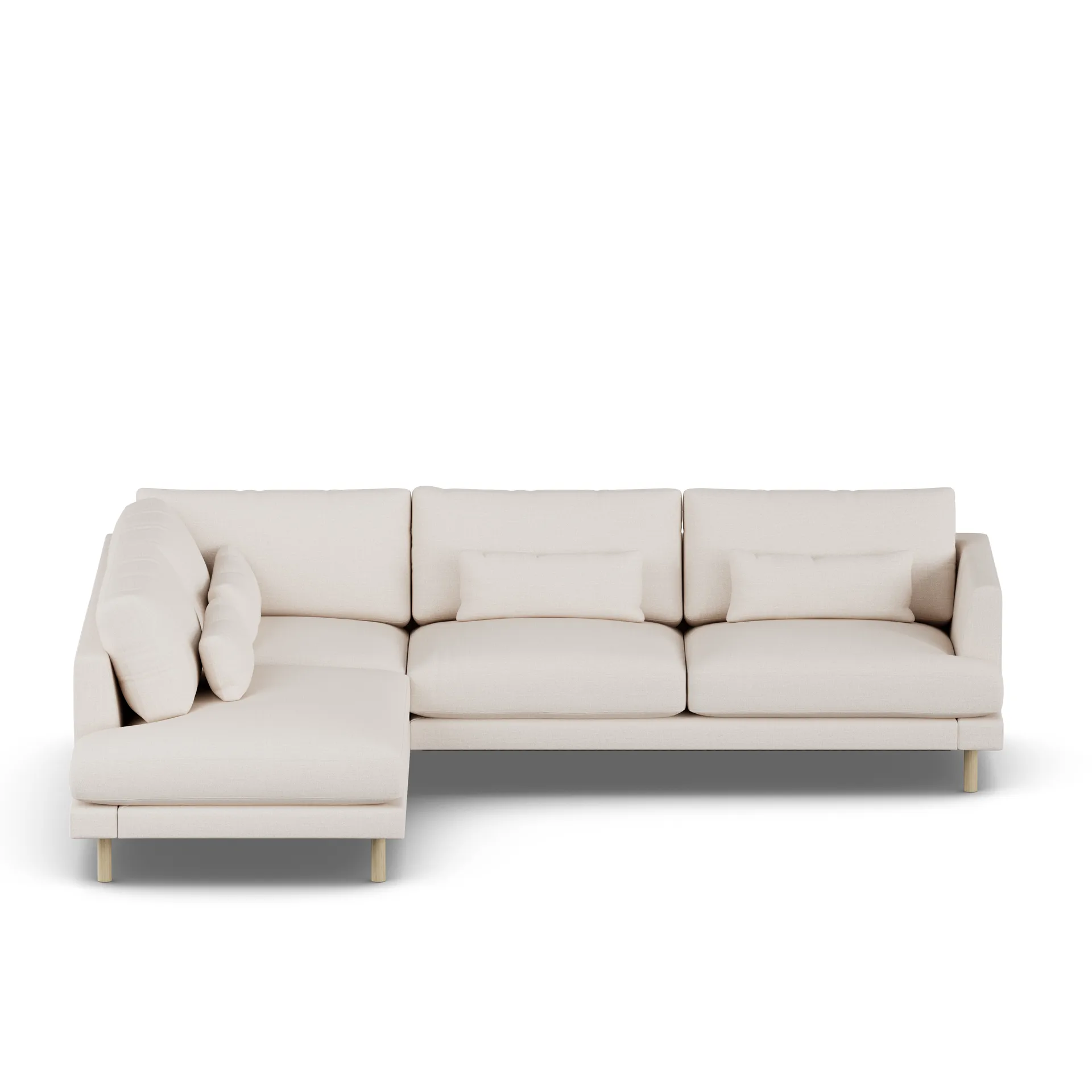 Bredhult sofa, Same Off White 6671-hvitoljet eik, 3-seters A2 1898