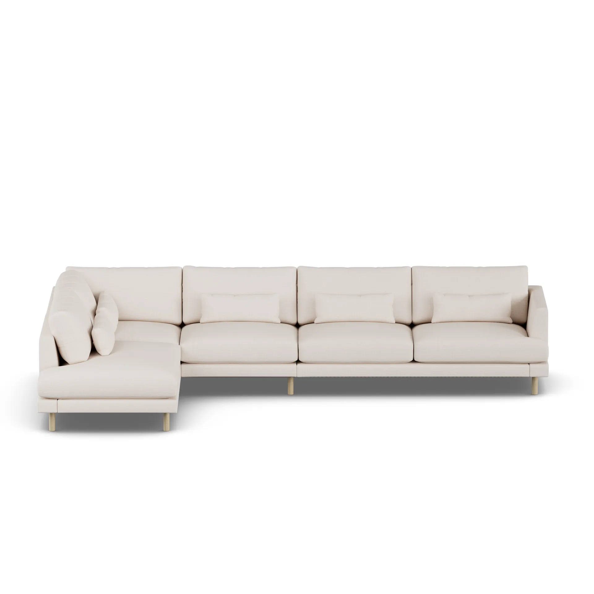 Bredhult sofa, Same Off White 6671-hvitoljet eik, 4-seters B2 1898