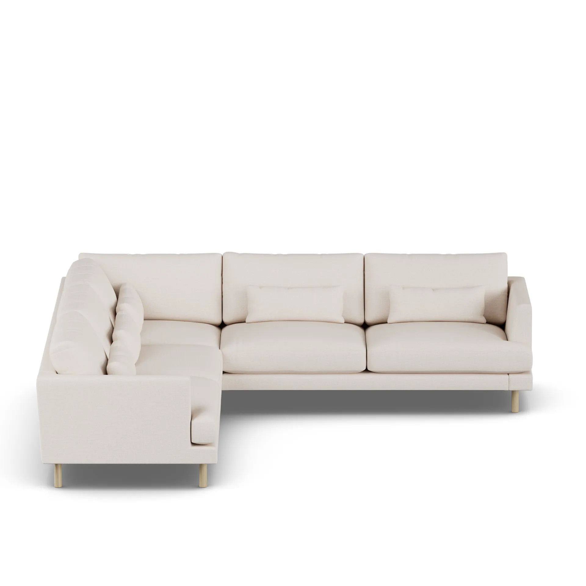 Bredhult sofa, Same Off White 6671-hvitoljet eik, hjørnesofa F 1898