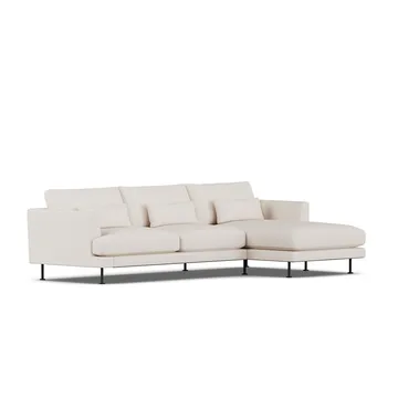 Bredhult sofa - Same Off White 6671-svart stål, 2,5-seters C1 - 1898