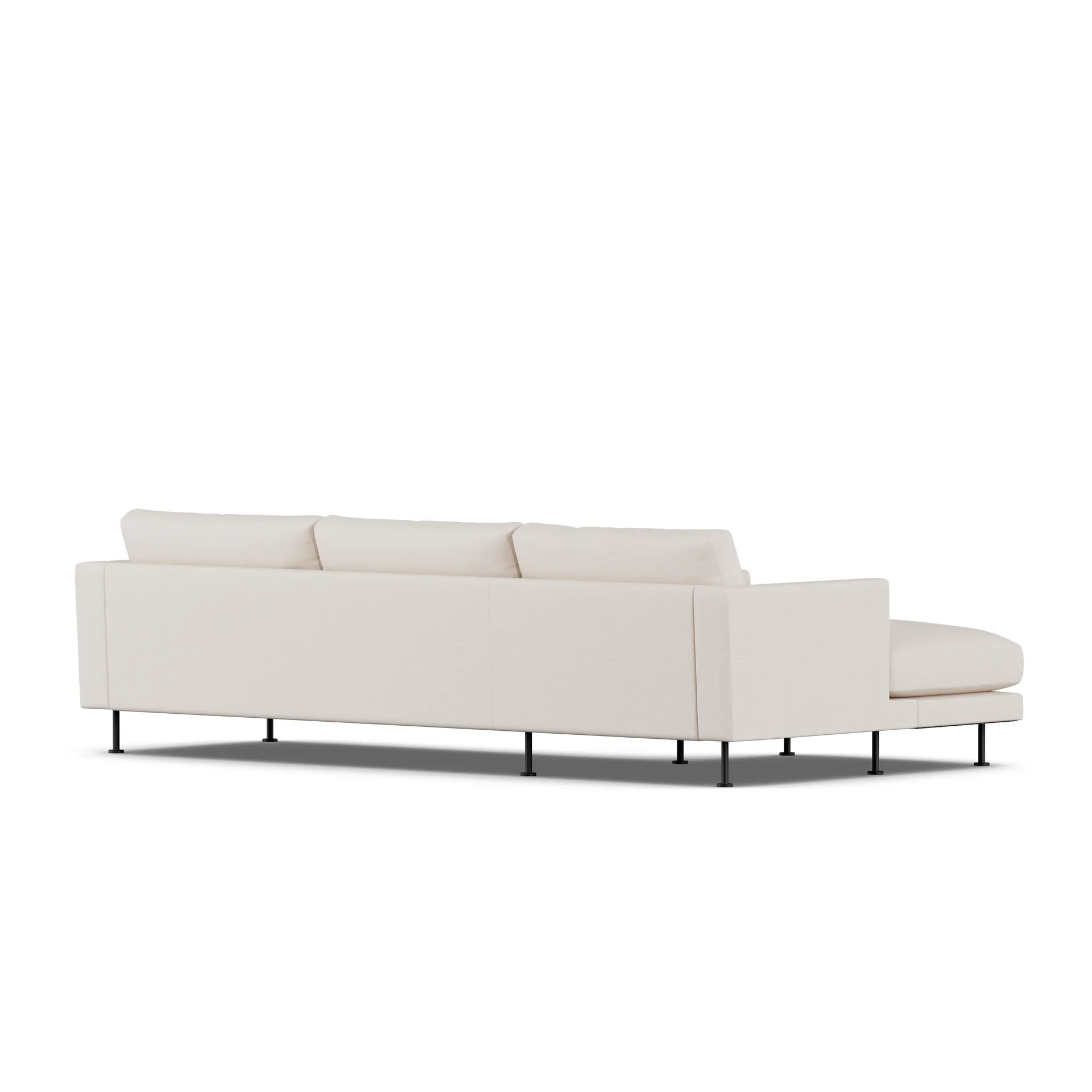 Bredhult sofa, Same Off White 6671-svart stål, 2,5-seters C2 1898
