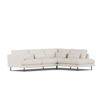 Bredhult sofa - Same Off White 6671-svart stål, 3-seters A1 - 1898