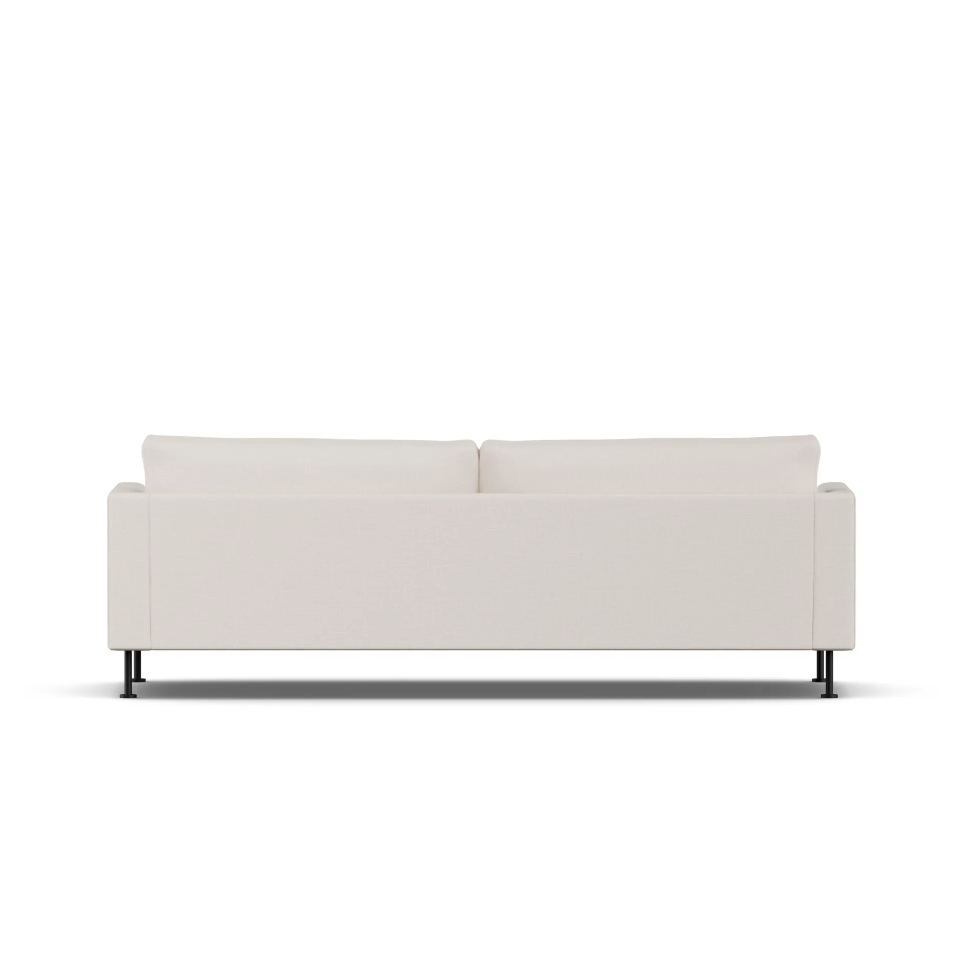 Bredhult sofa, Same Off White 6671-svart stål, 3-seters 1898