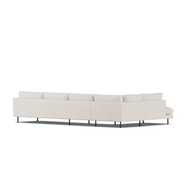 Bredhult sofa - Same Off White 6671-svart stål, 4-seters B2 - 1898