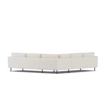 Bredhult sofa - Same Off White 6671-svart stål, hjørnesofa F - 1898