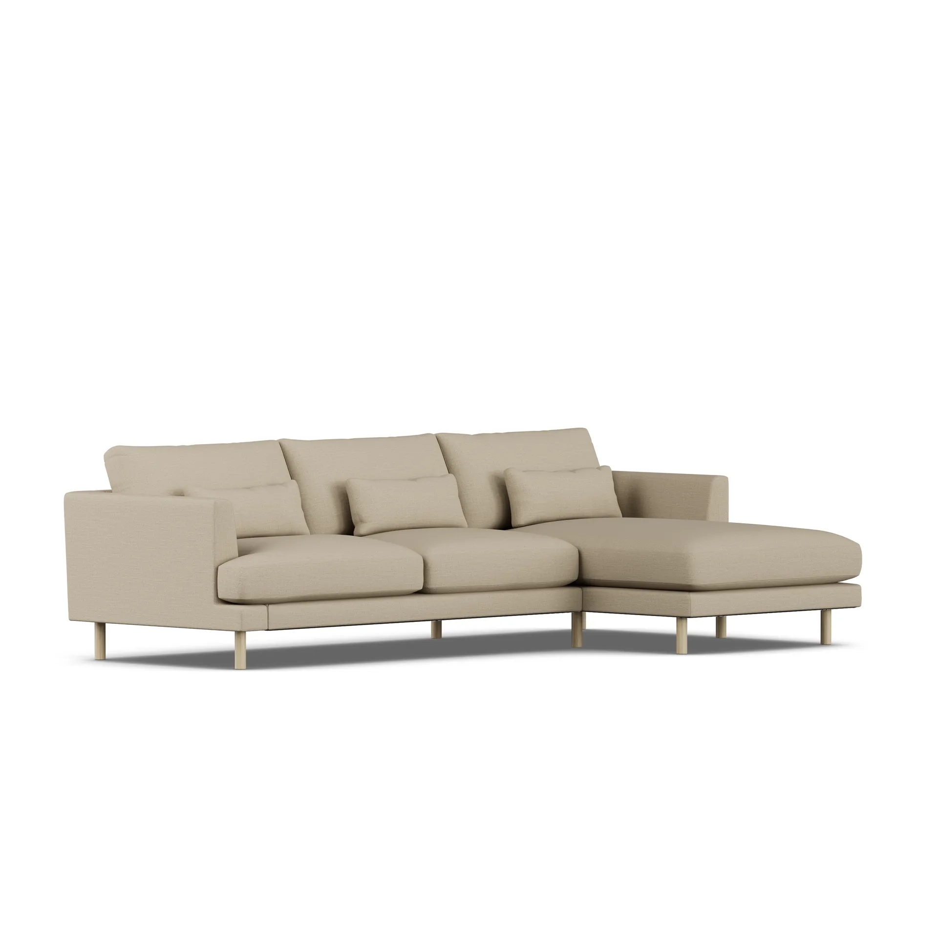 Bredhult sofa, Same Sand 6672-hvitoljet eik, 2,5-seters C1 1898