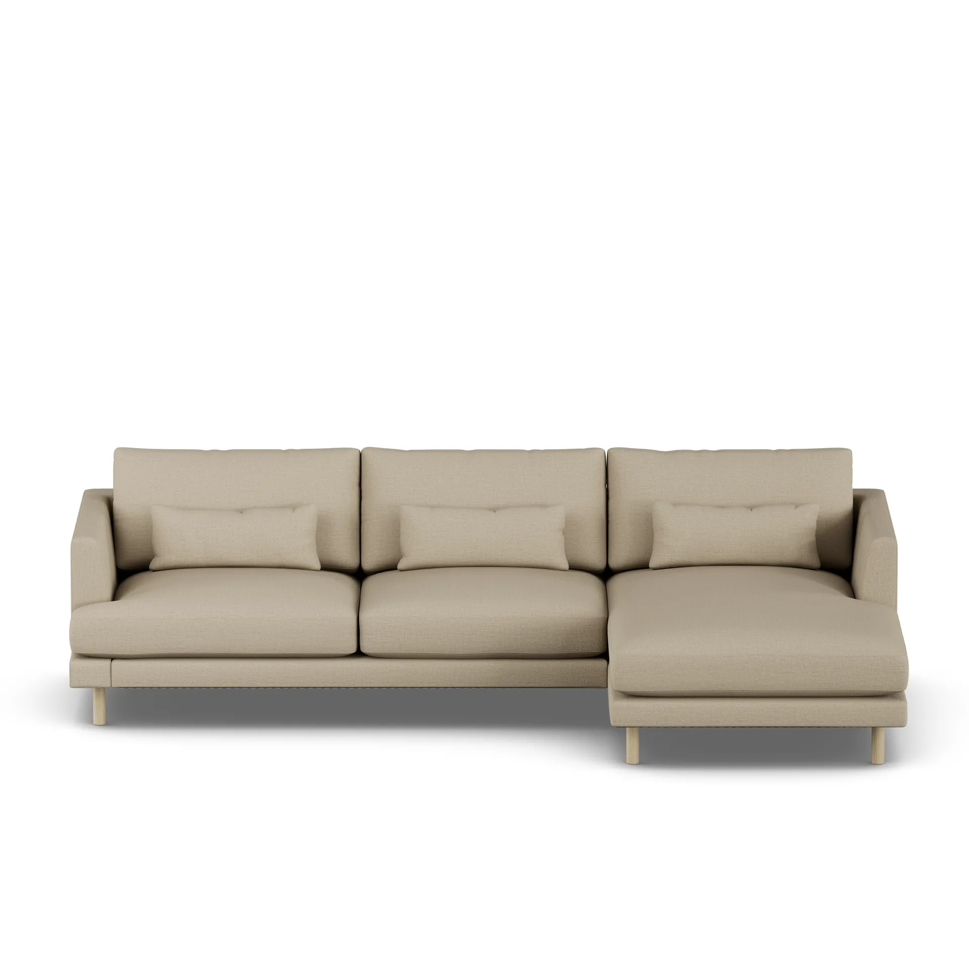 Bredhult sofa, Same Sand 6672-hvitoljet eik, 2,5-seters C1 1898