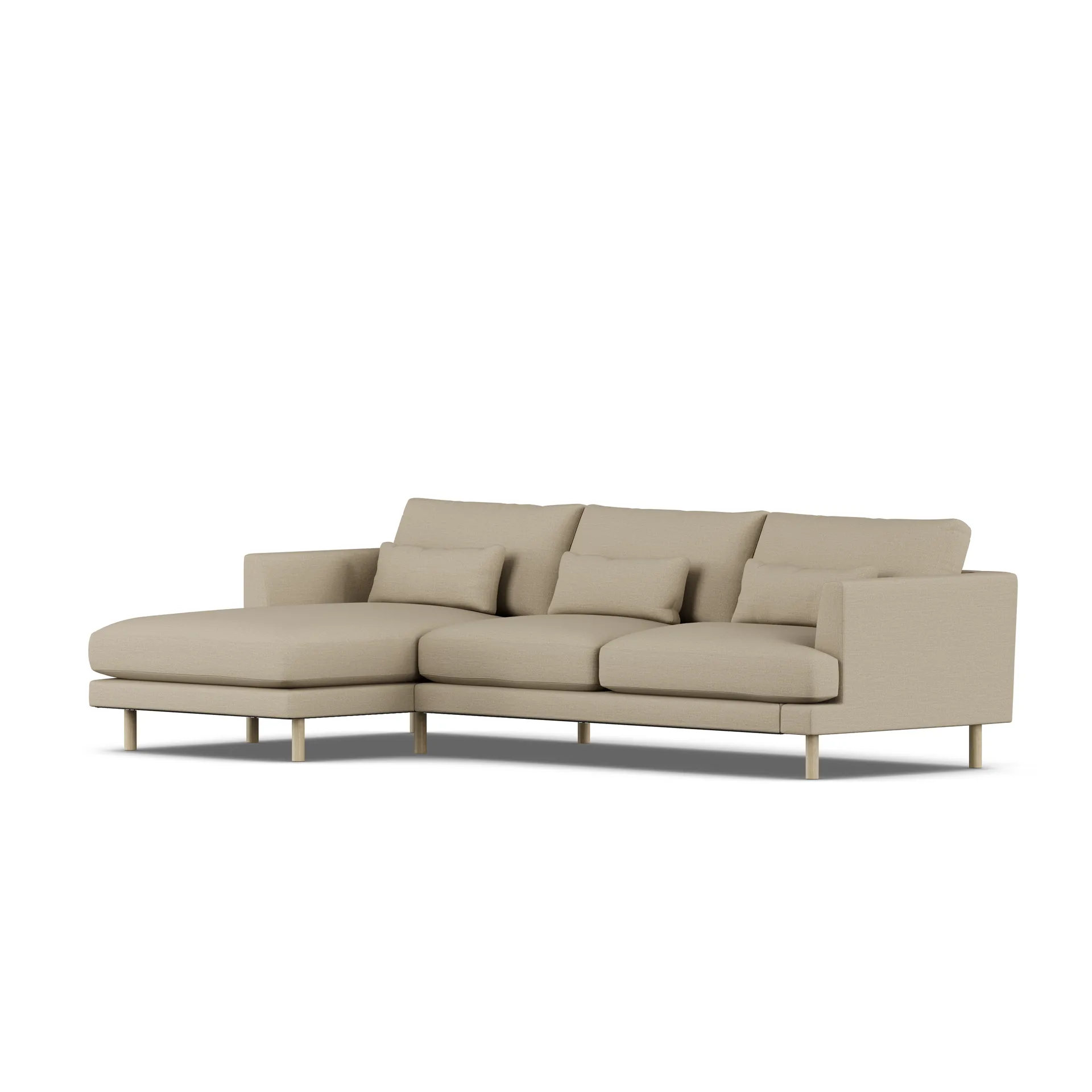 Bredhult sofa, Same Sand 6672-hvitoljet eik, 2,5-seters C2 1898