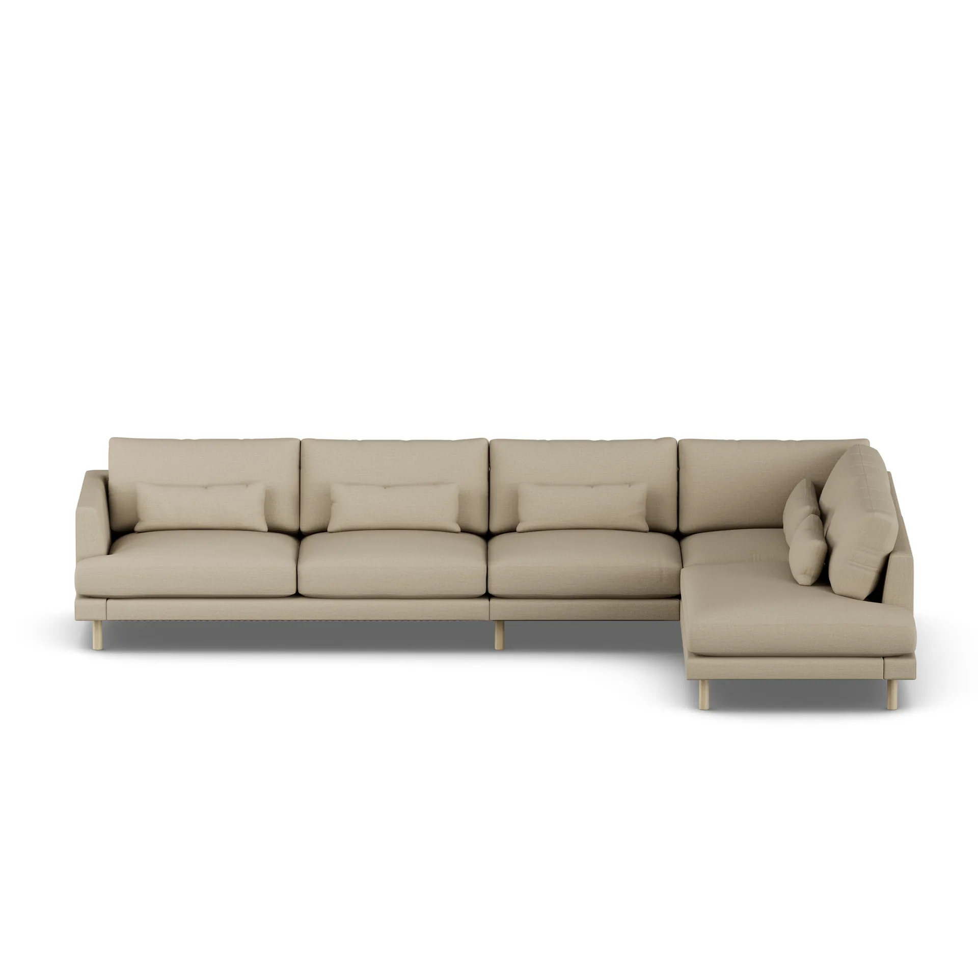 Bredhult sofa, Same Sand 6672-hvitoljet eik, 4-seters B1 1898