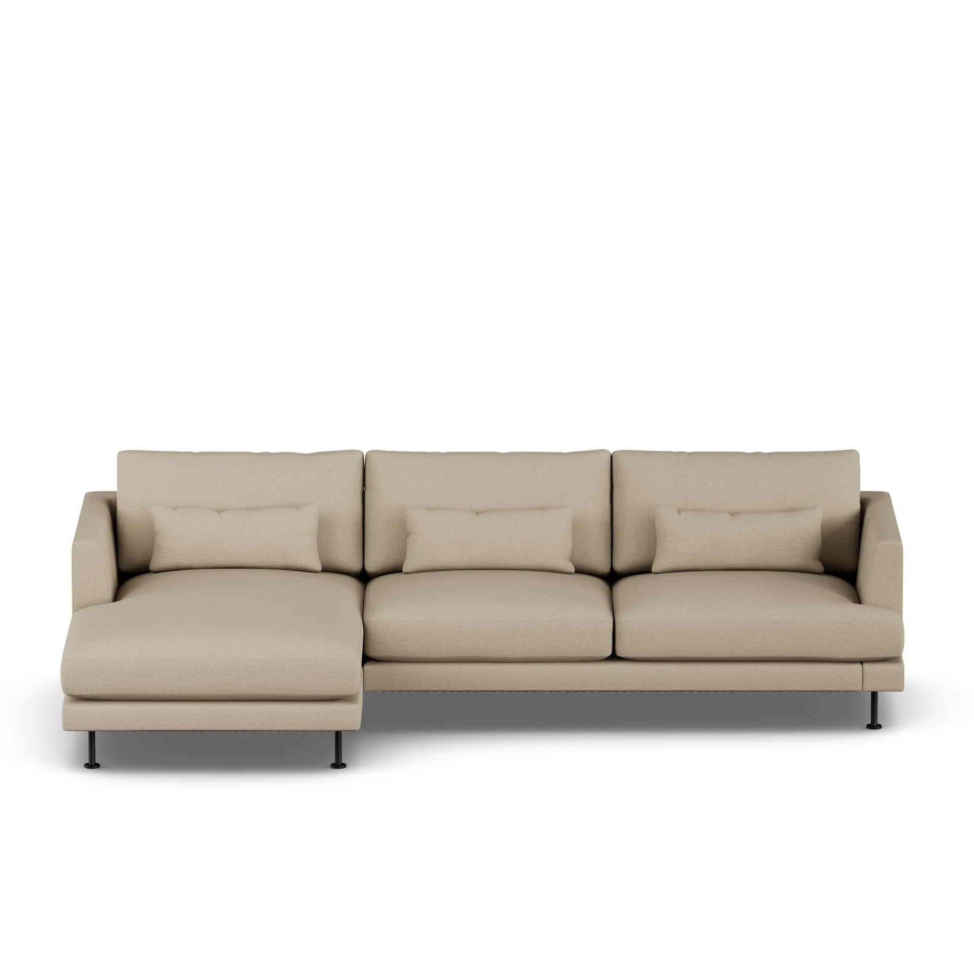 Bredhult sofa, Same Sand 6672-svart stål, 2,5-seters C2 1898