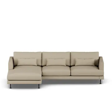 Bredhult sofa - Same Sand 6672-svart stål, 2,5-seters C2 - 1898