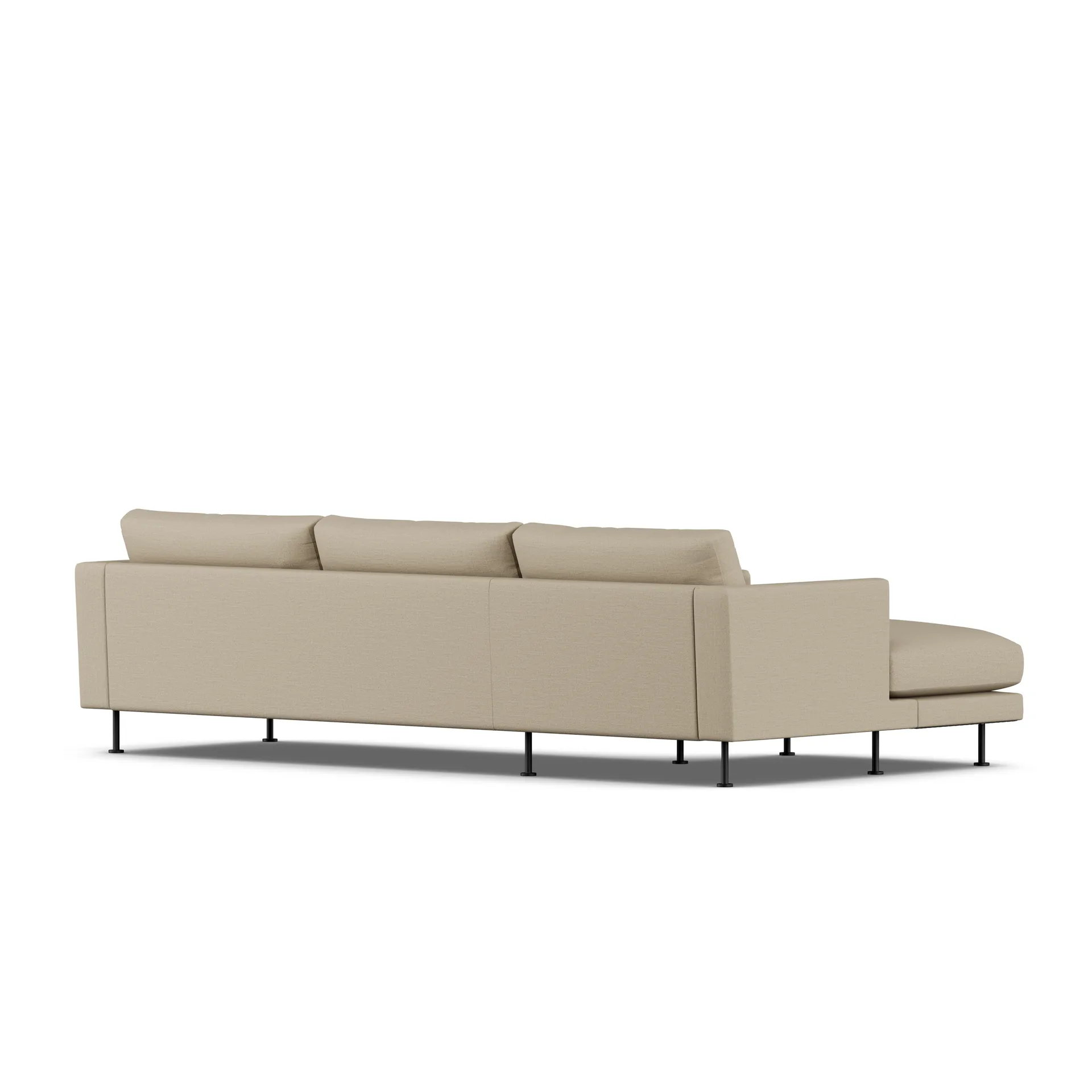 Bredhult sofa, Same Sand 6672-svart stål, 2,5-seters C2 1898
