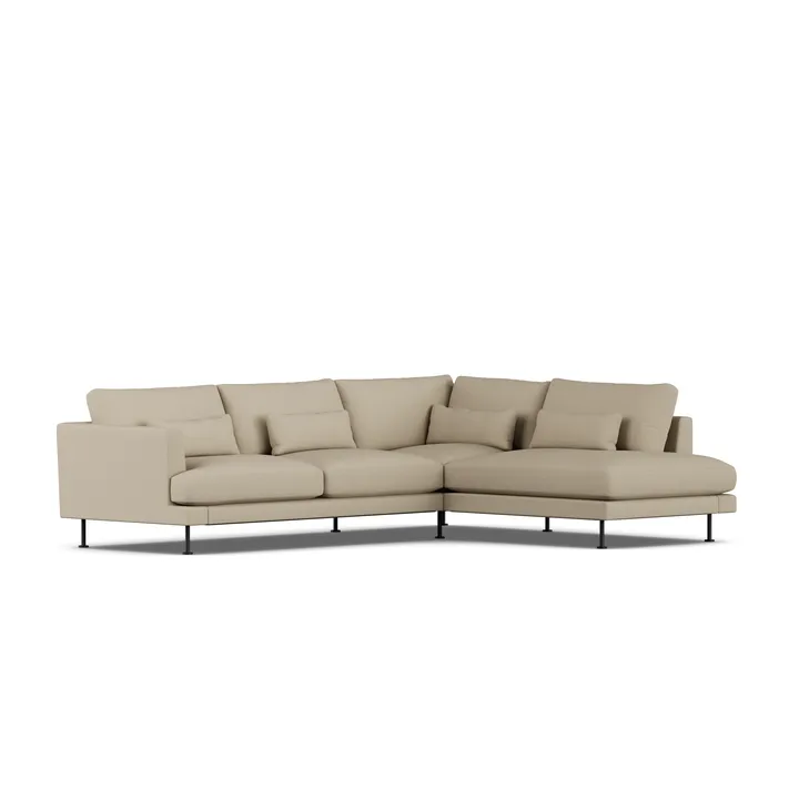 Bredhult sofa - Same Sand 6672-svart stål, 3-seters A1 - 1898