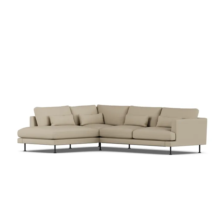 Bredhult sofa - Same Sand 6672-svart stål, 3-seters A2 - 1898